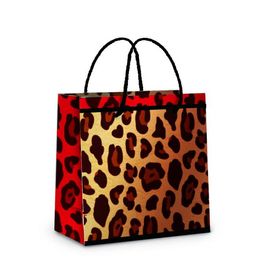Sacola de Papel Leopard Colorido