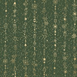 Saco Para Presente Metal Light Verde / Ouro