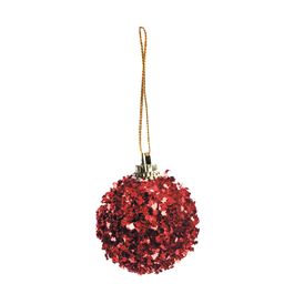 Bola Com Glitter Vermelho