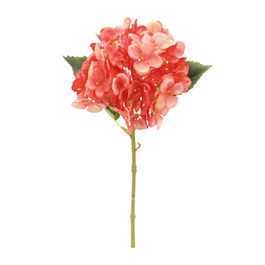 Hortênsia Decorativa c/ Folhas - Vermelho / Verde (Flores e Galhos Permanentes)