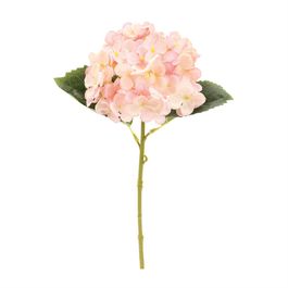 Hortênsia Decorativa c/ Folhas - Rosa / Verde (Flores e Galhos Permanentes)