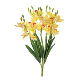 BUQUE ORQUIDEA CYMBIDIUM 3D X20 58 CM - AMARELO