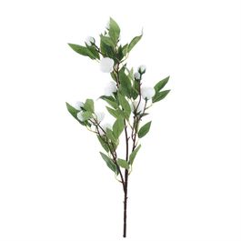 HASTE COM MINI FLORES 83 CM - BRANCO