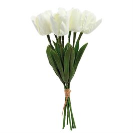 RAMALHETE DE TULIPAS X7 33 CM - BRANCO