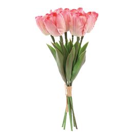 RAMALHETE DE TULIPAS X7 33 CM - ROSA