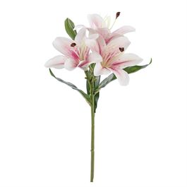 HASTE DE LÍRIO X3 45 CM - BRANCO E ROSA