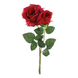 HASTE DE ROSA X2 65 CM - VERMELHO