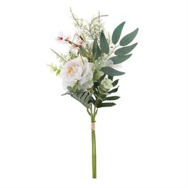 RAMALHETE DE RANUNCÚLOS X5 44 CM - BRANCO