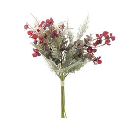 RAMALHETE DE FLORES E FOLHAS DE EUCALIPTO X30 44 CM - ROXO