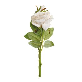HASTE COM ROSAS X2 37 CM - BRANCO