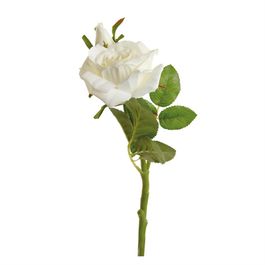 HASTE COM ROSAS X2 37 CM - BRANCO