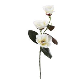 HASTE COM MAGNÓLIAS X3 75 CM - BRANCO