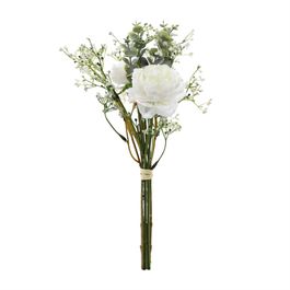 RAMALHETE DE PEÔNIAS X2 38 CM - BRANCO