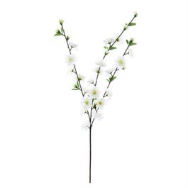 HASTE DE FLOR DE PESSEGUEIRA X36 82 CM - BRANCO
