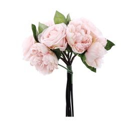 RAMALHETE DE PEÔNIAS E ROSAS X7 38 CM - ROSA