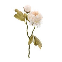 HASTE DE PEÔNIAS X2 47 CM - BRANCO