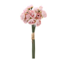 RAMALHETE DE MINI ROSAS X19 32 CM - ROSA CLARO