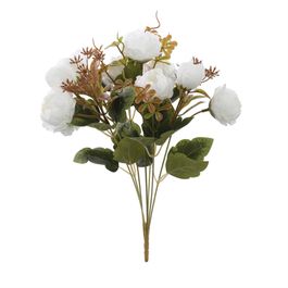 BUQUÊ DE PEÔNIAS 35 CM - BRANCO