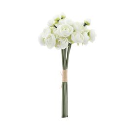 RAMALHETE DE MINI ROSAS X19 32 CM - BRANCO