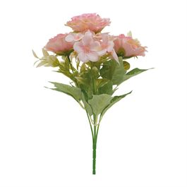 Buque Rosa E Hortênsia X5 31cm - Branco / Rosa