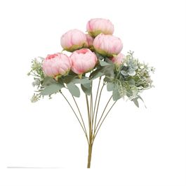 Buque Peônia X7 48cm - Rosa Claro