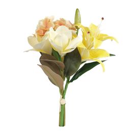 Flores Ramalhete X5 39cm - Amarelo