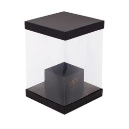 Caixa Quadrada Liso Preto