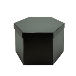Caixa Hexagonal Liso Preto
