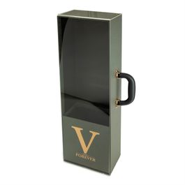 Caixa Maleta Liso Cinza