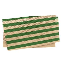 Papel Colmeia Listras Kraft Verde / Pardo