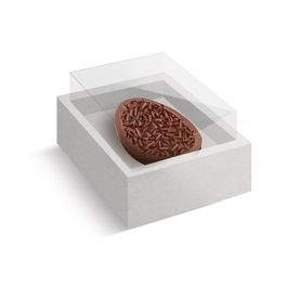 Caixa New Moldura Para 1 Meio Ovo Branco