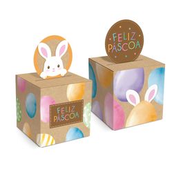 Caixa Pop Up Kraft Rainbow Composê