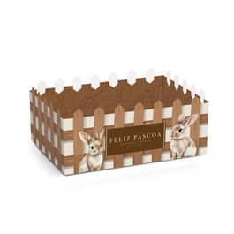 Cesta De Cartão Cerquinha Classique Bunny