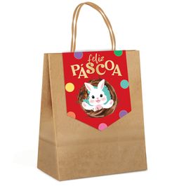 Sacola De Papel Com Fechamento Felicita