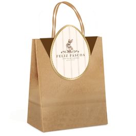 Sacola De Papel Com Fechamento Classique Bunny
