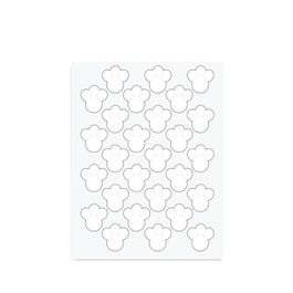 Adesivo Cartela Transparente Branco