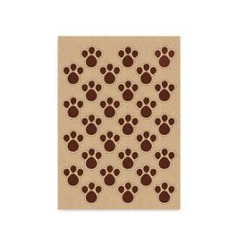 Cartela Adesiva Pegadas Marrom