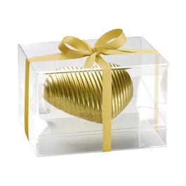 Caixa Acrílico Para 1 Meio Ovo Coração Elegance Incolor