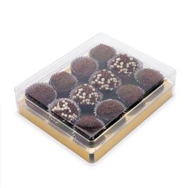 Caixa Para 12 Docinhos Com Berço Ellegance Transparente Incolor