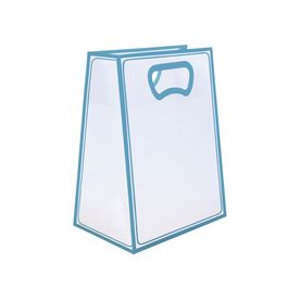 Sacola PP Alça Plana Fosca Incolor e Azul Claro