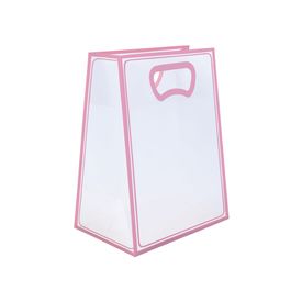 Sacola PP Alça Plana Fosca Incolor e Rosa Claro