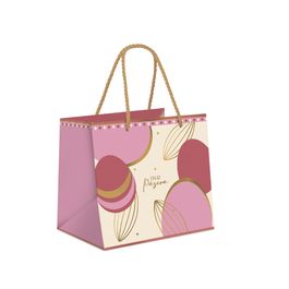 Sacola Premium Para Um Meio Ovo Duo Rosa E Vermelho