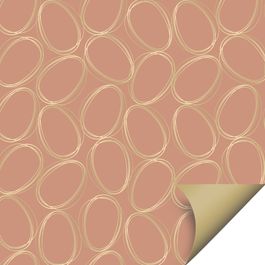 Folha Double Face Tonal Terracota Suave E Ouro