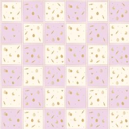 Folha Páscoa Perol Quinn Lilás / Ouro / Marfim