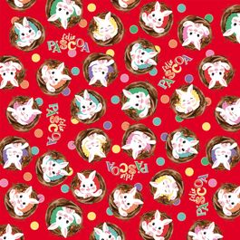 Folha Metal Felicita Vermelho