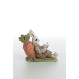 Coelho Resina Em Resina Marrom / Branco (La Belle)