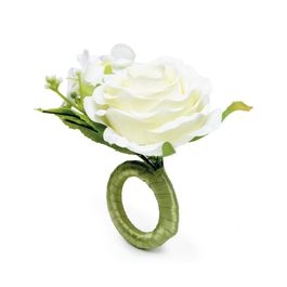 Porta Guard Rosa Branco (Porta-Guardanapos) Jg Com 4 Pc