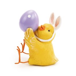 Passaro Dec Resina Carreg Ovo Ama/Rxo (Color Baby) Com 1 Un