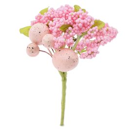 Galho Com Flores/Ovos Ros(Fondant) Un Com 1 Pc