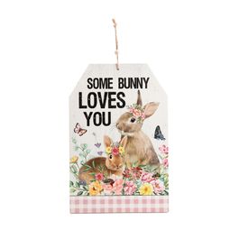 Placa Madeira Casal Jardim Branco (Quadrinhos) Com 1 Un